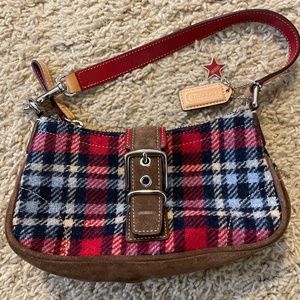 Plaid Coach handbag